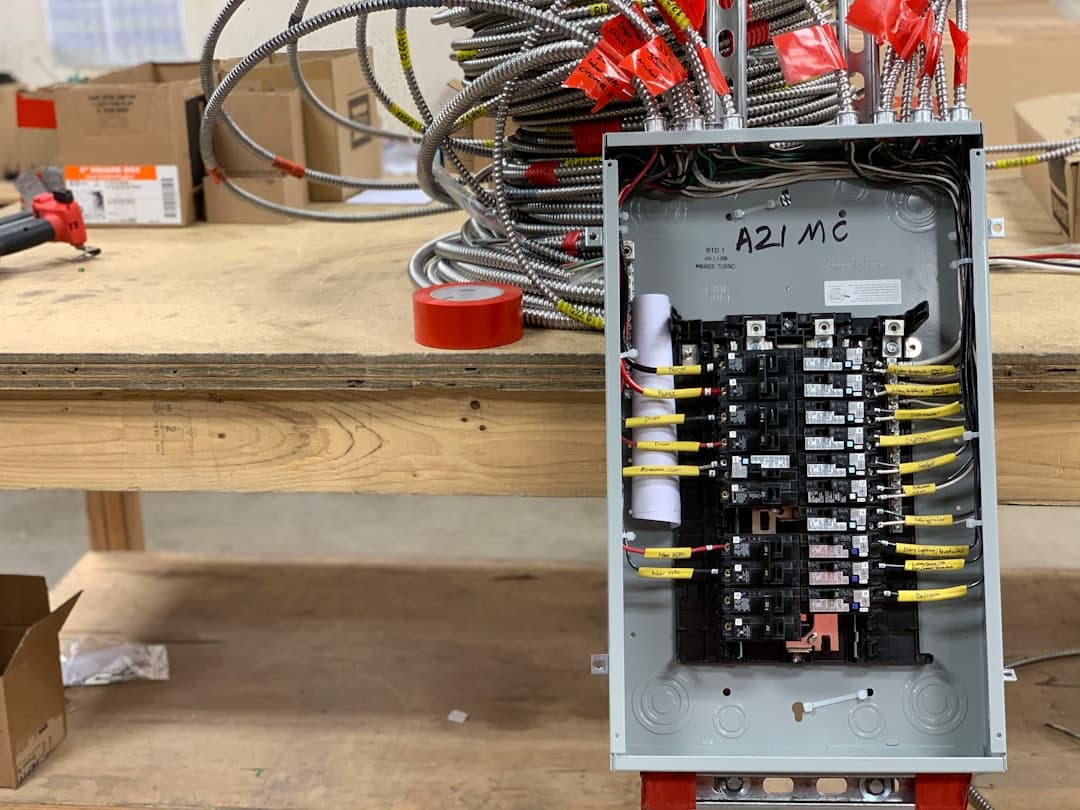 Electrical panel upgrade in progress, the high-ticket commercial work commercial electrician lead generation Phoenix shops filter and prioritize over residential one-offs