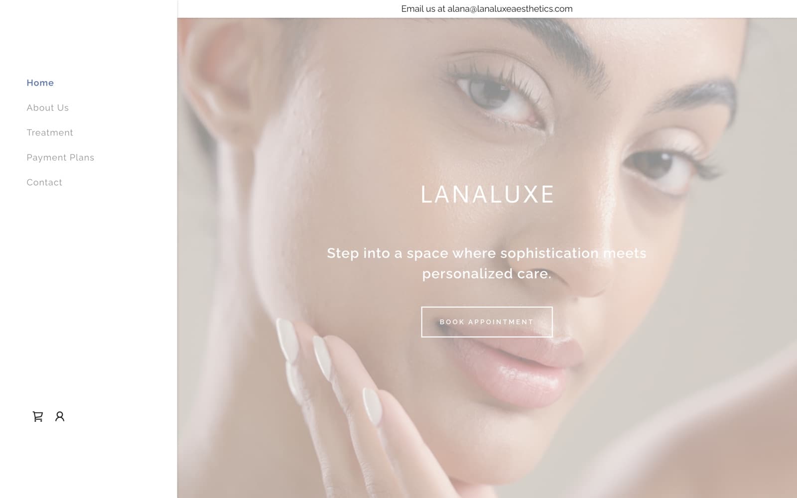 LanaLuxe Aesthetics med spa homepage built by Lead Piranha