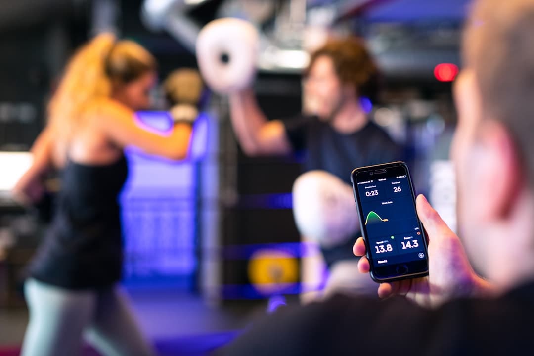 phone tracking a boxing workout in a Plantation studio, raw data the front desk never reads